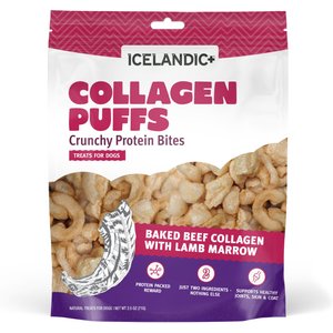 Icelandic+ Beef Collagen & Marrow Puffs Bites Dehydrated Dog Treats, 2.5-oz bag