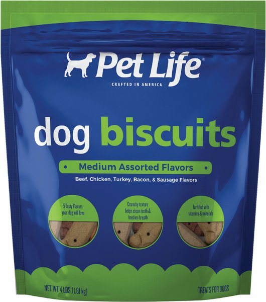 PET LIFE Medium Biscuits Dog Treats, 4lb bag