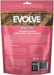 Evolve Deboned Salmon & Sweet Potato Biscuits Dog Treats, 12-oz bag slide 2 of 6