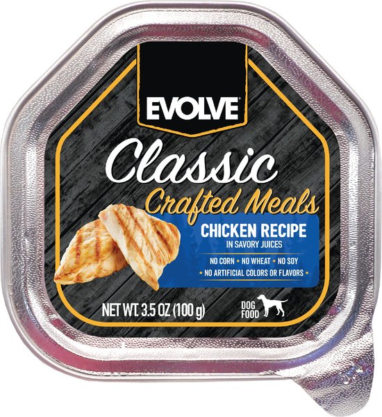 Discontinued EVOLVE Classic Crafted Meals Chicken Recipe Pate Wet Dog