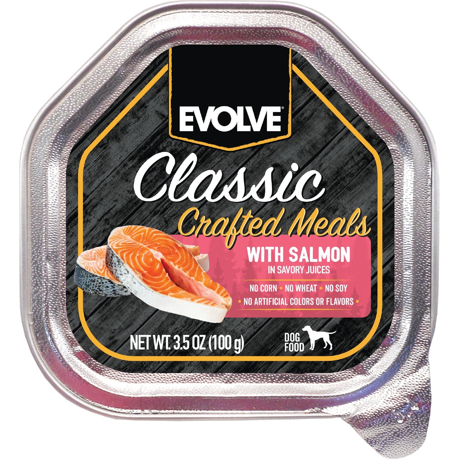 Discontinued EVOLVE Classic Crafted Meals Salmon Recipe Pate Wet Dog