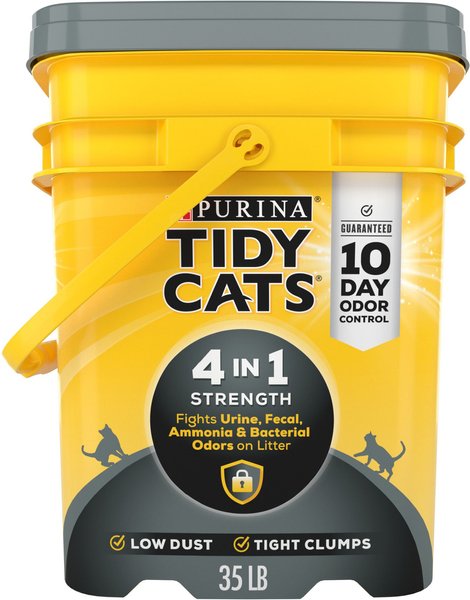 Tidy Cats 4-in-1 Scented Clumping Clay Cat Litter, 35-lb pail slide 1 of 11