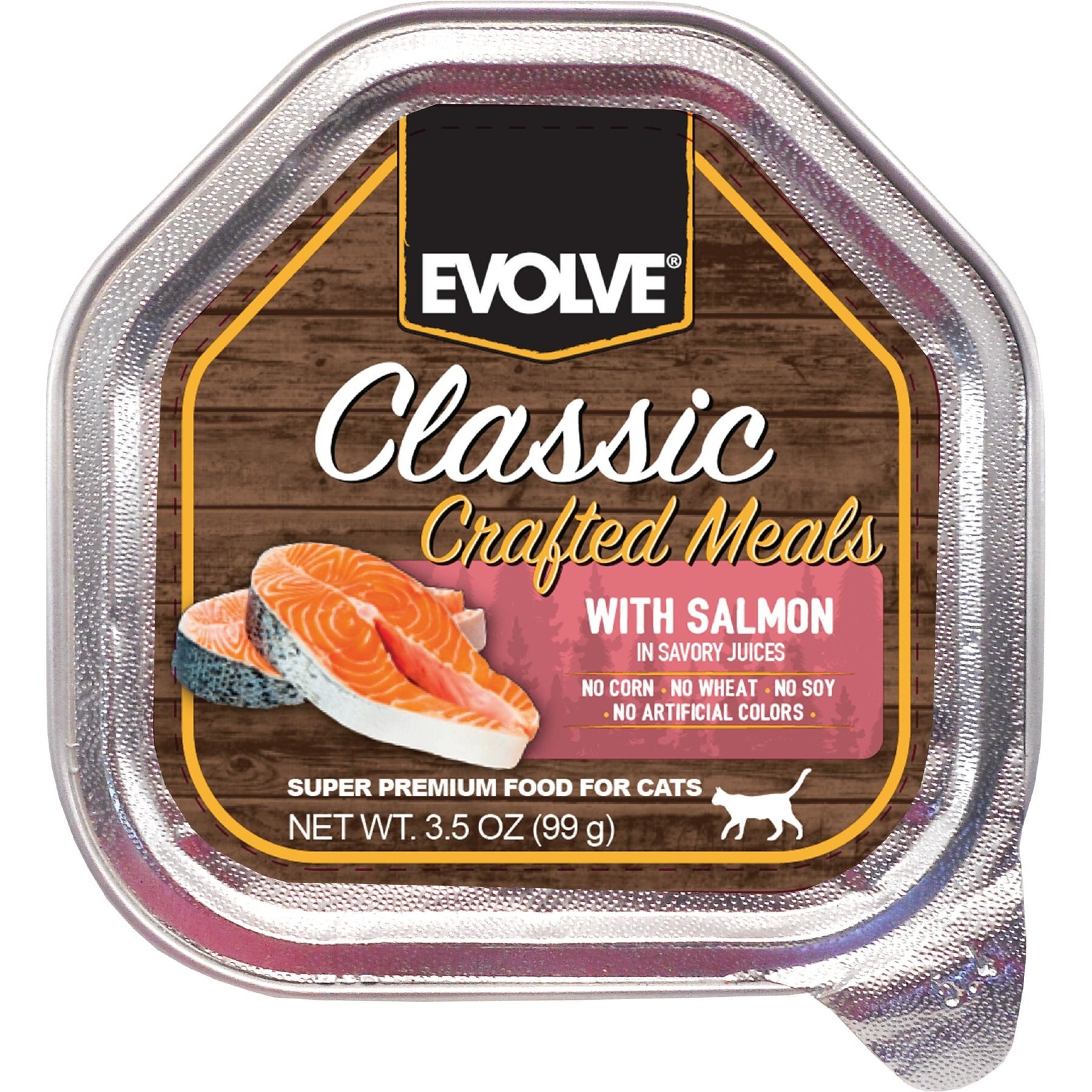 EVOLVE Evolve Classic Crafted Meals Salmon Recipe Pate Wet Cat Food, 3.