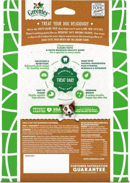 Greenies Gingerbread Flavor Teenie Dental Dog Treats, 43 count
