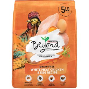Purina Beyond White Meat Chicken & Egg Recipe Grain-Free Natural Dry Cat Food, 5-lb bag