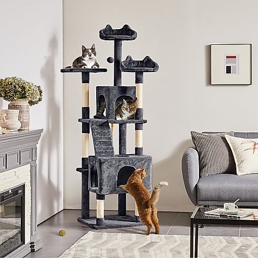 Yaheetech 72-in Plush Cat Tree & Condo