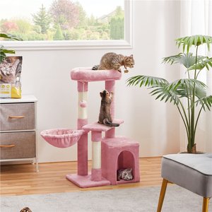 Yaheetech 34.5-in Plush Cover Cat Tree, Pink