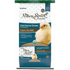 Nutrena Nature Smart Organic Chick Starter Grower 20% Protein Crumble Chicken Feed, 35-lb bag