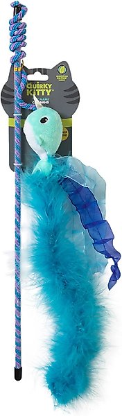QUIRKY KITTY Nifty Narwhal Wand Cat Toy - Chewy.com