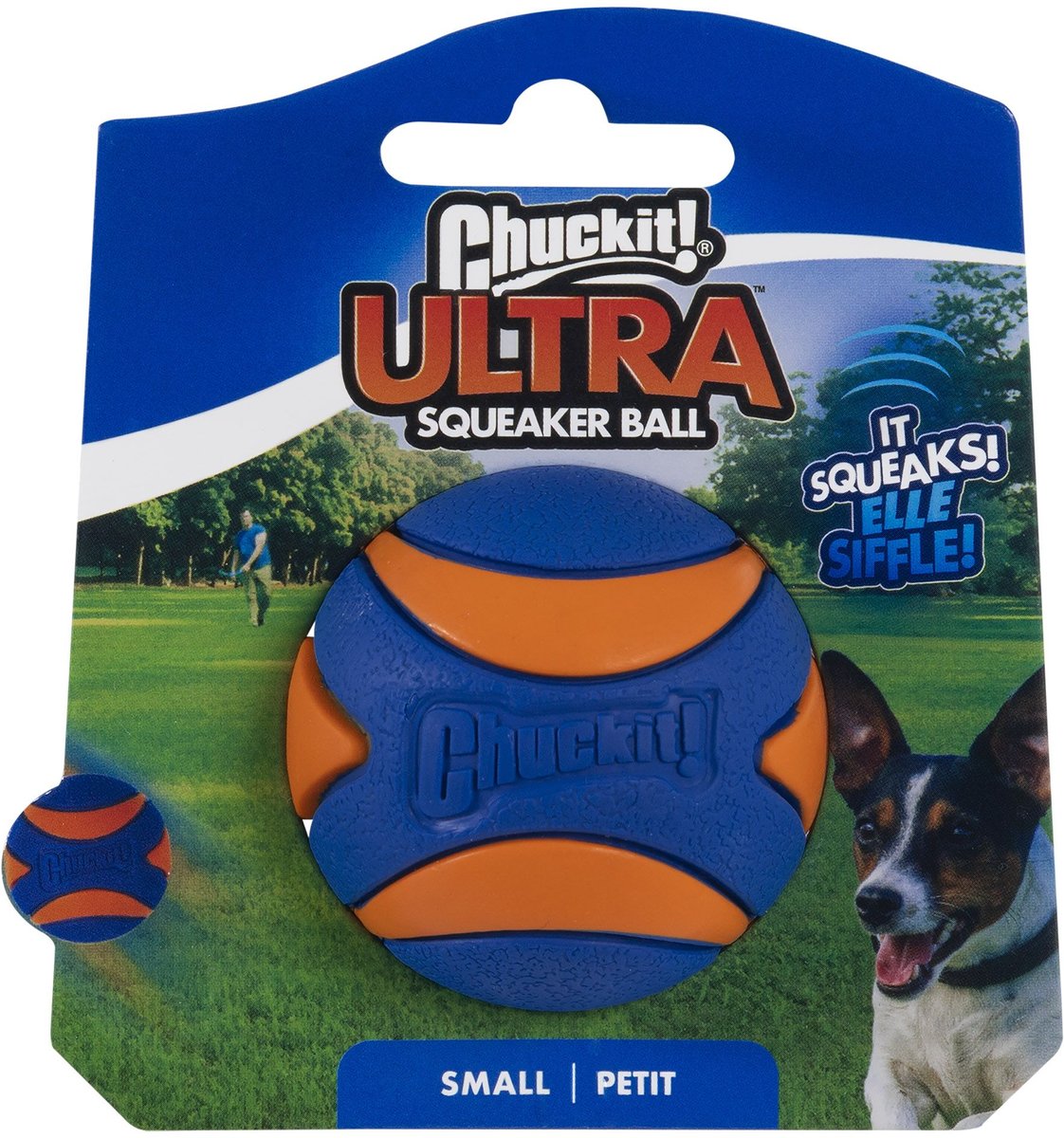 CHUCKIT! Ultra Squeaker Ball Dog Toy, Small