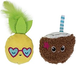 Quirky Kitty Purrfect Pina Colada Catnip Plush Cat Toy, 2 count