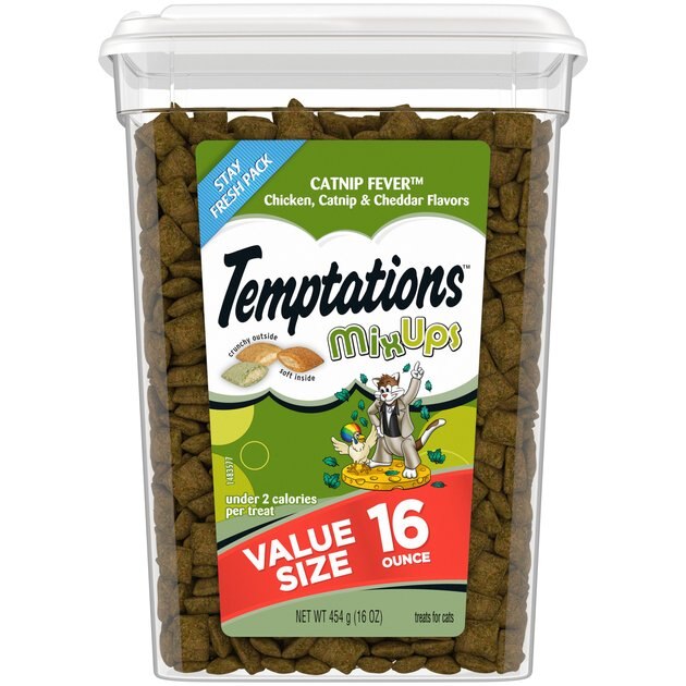 TEMPTATIONS Mixups Catnip Fever Cat Treats, 16oz tub