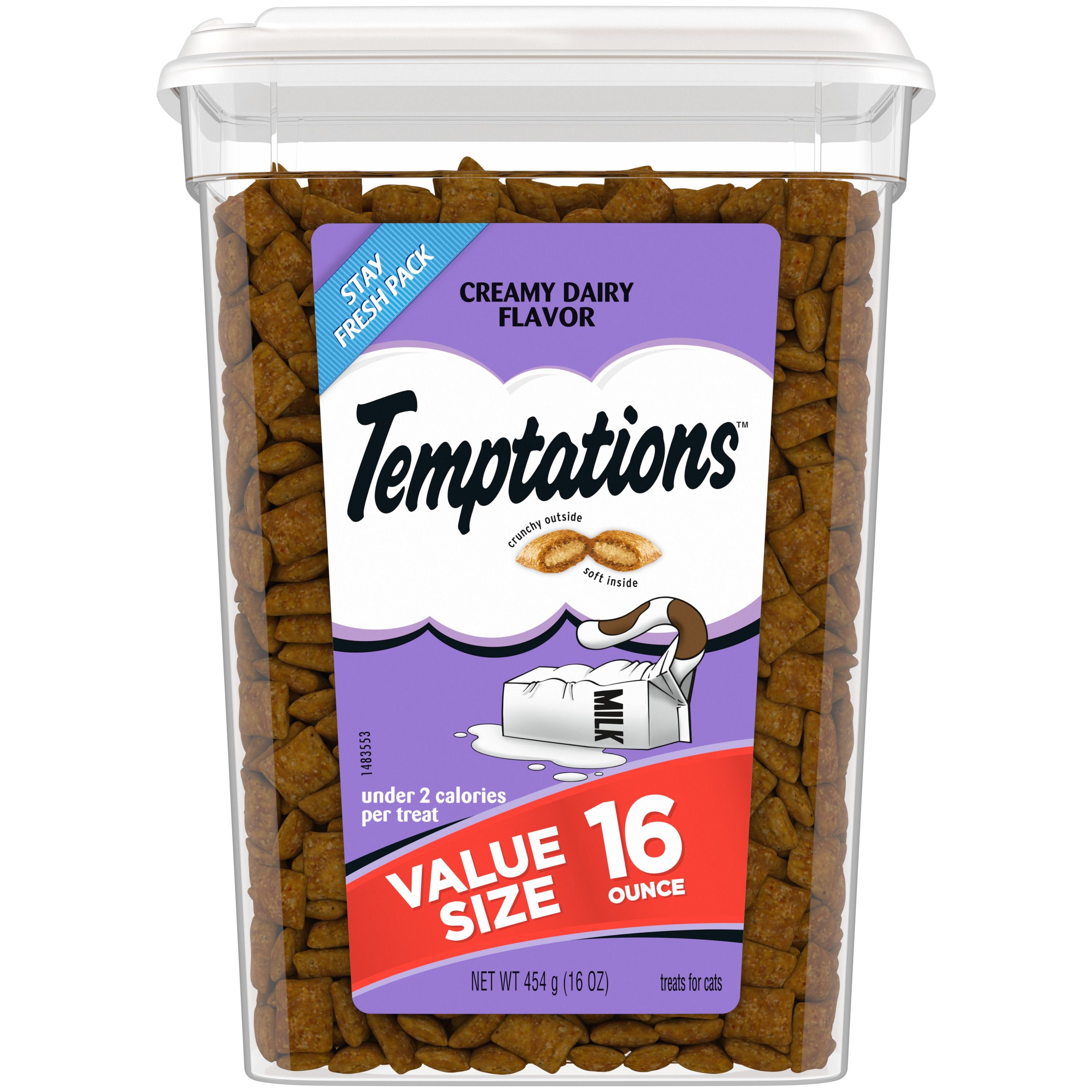 TEMPTATIONS Classic Creamy Dairy Flavor Soft & Crunchy Cat Treats