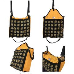 Majestic Ally 1200D Nylon Front Mesh Slow Feeder Horse Hay Bag, Orange