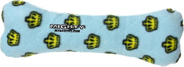 Mighty Bone Squeaky Plush Stuffing-Free Dog Toy, Blue Crown slide 1 of 7