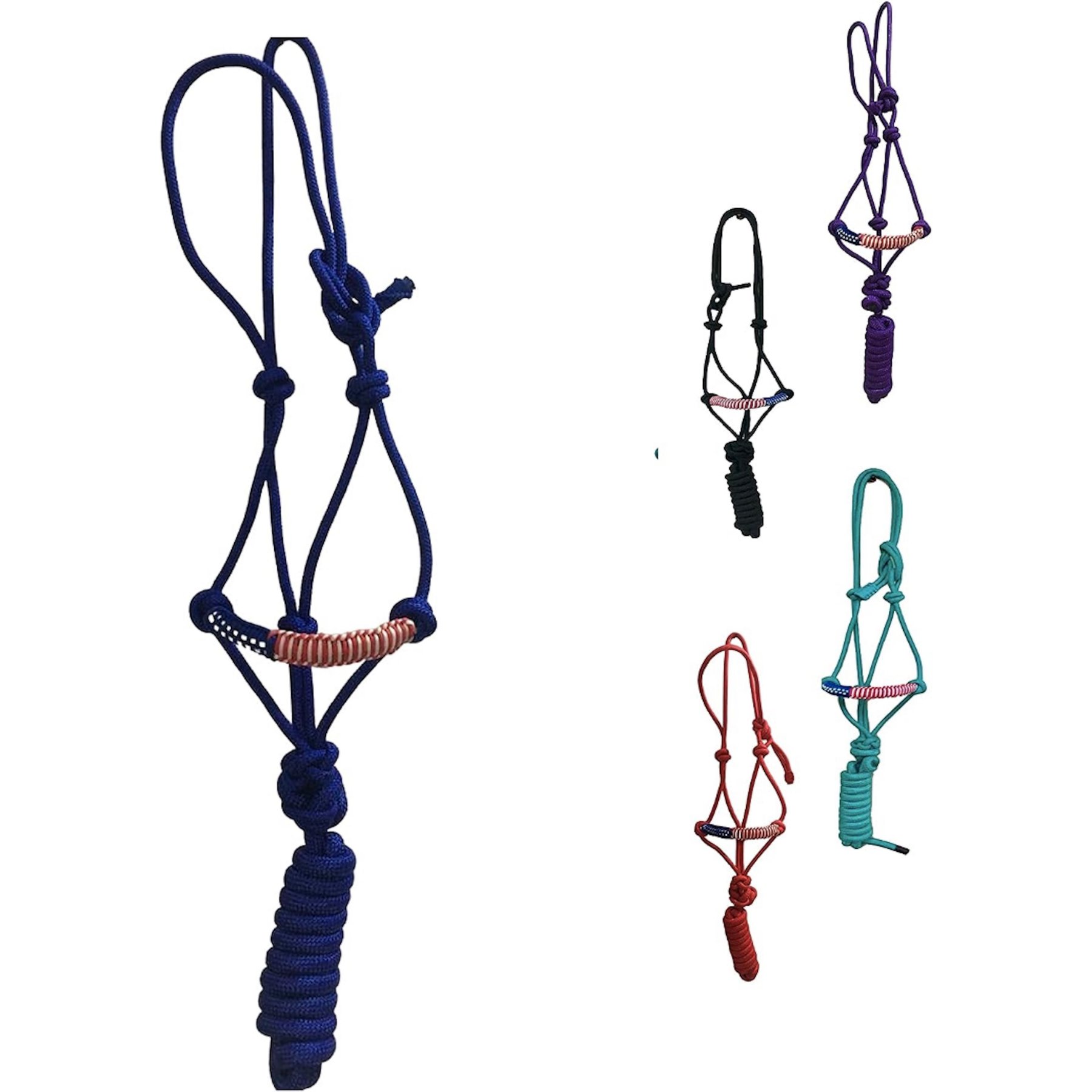 MAJESTIC ALLY Horse Nose Poly Rope & Halter, Royal Blue - Chewy.com