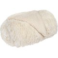 PetAmi Furry Faux Fur Waterproof Cat & Dog Blanket, Beige, Medium 