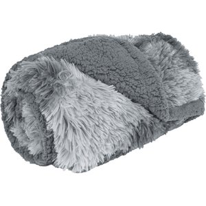 PetAmi Furry Faux Fur Waterproof Cat & Dog Blanket, Tie-Dye Grey, Medium 