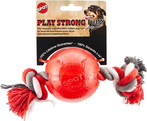 Ethical Pet Play Strong Ball & Rope Tough Dog Chew Toy, 3.25-in slide 1 of 3