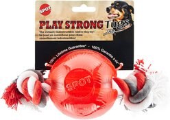 Ethical Pet Play Strong Ball & Rope Tough Dog Chew Toy, 3.75-in