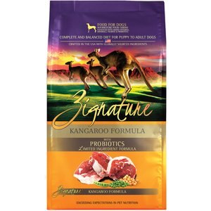 Zignature Kangaroo Limited Ingredient Formula With Probiotics Dry Dog Food, 4-lb bag
