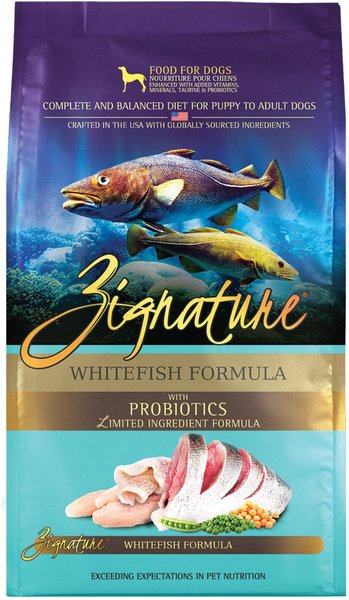 Zignature Whitefish Limited Ingredient Formula Dry Dog Food, 4-lb bag slide 1 of 9
