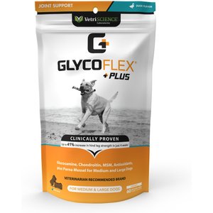VetriScience GlycoFlex Plus Duck Flavored Soft Chews Joint Supplement for Dogs, 60 count