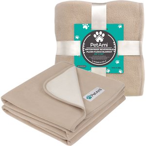 PetAmi Sherpa Dog & Cat Reversible Blanket