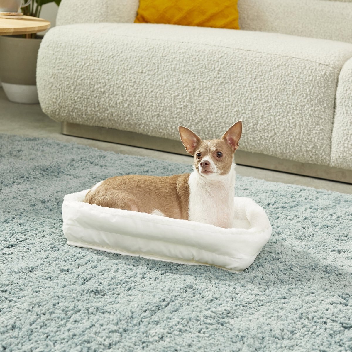 MIDWEST Quiet Time Deluxe Fleece Double Bolster Dog Crate Mat, 18in