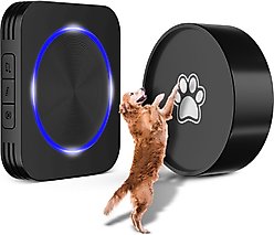 Shele Potty Communication Doorbell with Super-Light Press Button Dog Doorbell, Black