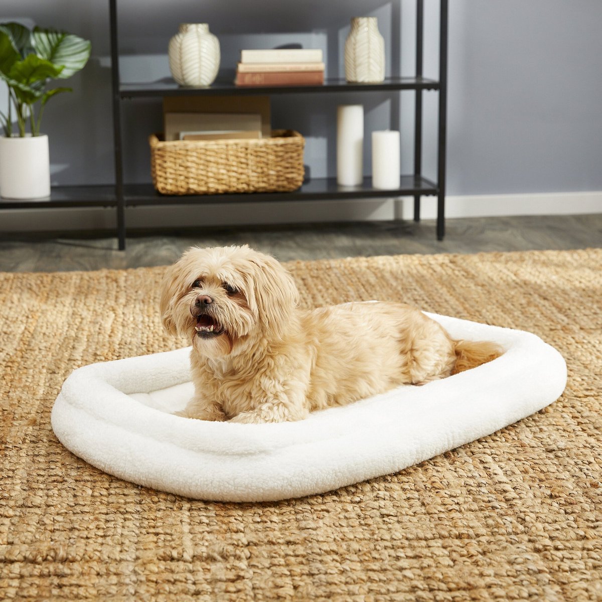 Double bolster shop dog bed