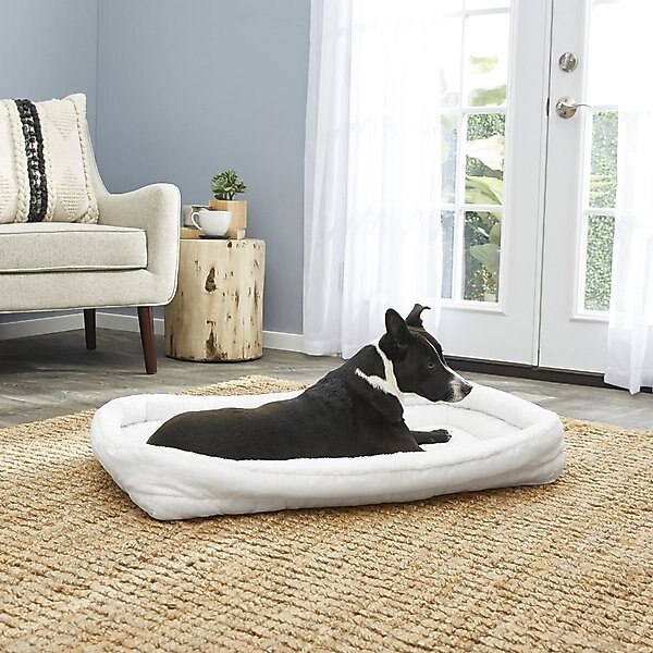 MidWest Quiet Time Deluxe Fleece Double Bolster Dog Crate Mat, 36-in slide 1 of 8