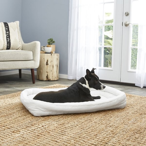 MIDWEST Quiet Time Fleece Dog Crate Mat, Gray, 36in