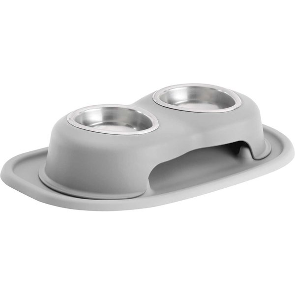 Pawfect Pets Elevated Dog Bowl Stand- 7 Raised Dog Bowl for Medium Dogs.  Pet Feeder with Four Stainless Steel Bowls.