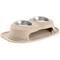 Show in main carousel: WeatherTech Double High Stainless Steel Cat & Dog Pet Feeding System, Tan, 16-oz slide 1 of 2