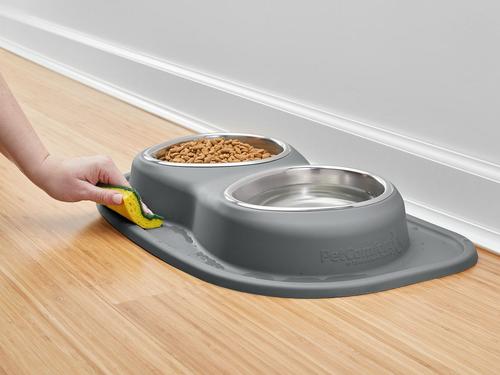 Show full view: WeatherTech Double Low Stainless Steel Cat & Dog Pet Feeding System, Tan, 16-oz/2-in slide 4 of 4