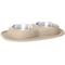 Show in main carousel: WeatherTech Double Low Stainless Steel Cat & Dog Pet Feeding System, Tan, 32-oz/3-in slide 1 of 4