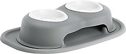 WeatherTech Double High Poly Bowl Cat & Dog Pet Feeding System, Dark Grey, 8-oz/3-in