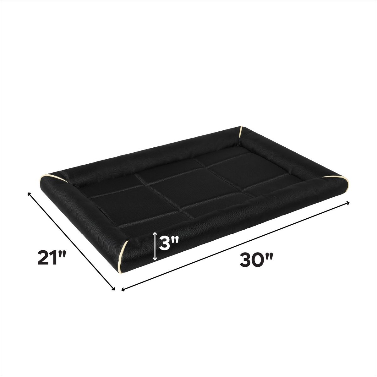 MIDWEST Ultra Durable Bolster Cat & Dog Bed, Black, 30inch