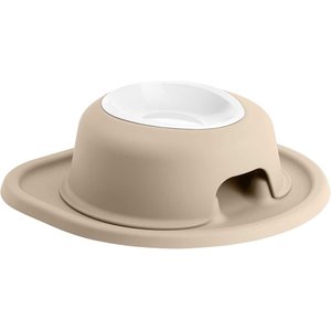 WeatherTech Single High Poly Bowl Cat & Dog Pet Feeding System, Tan, 8-oz/3-in