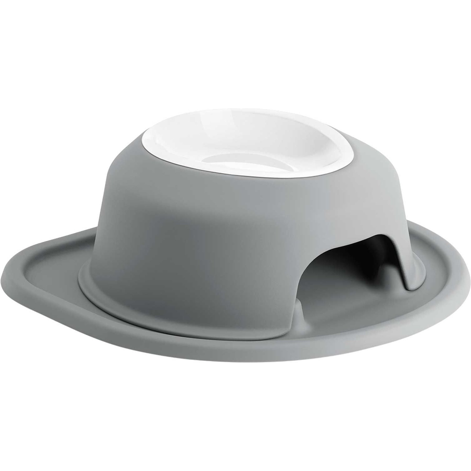 WeatherTech Single High Poly Bowl Cat & Dog Pet Feeding System, Dark Grey, 16-oz/4-in