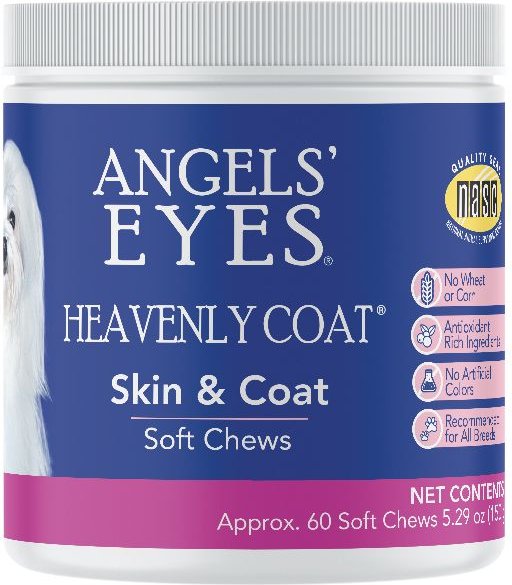 Angels' Eyes Heavenly Coat Soft Chews Skin & Coat Supplement for Dogs, 60 count slide 1 of 5