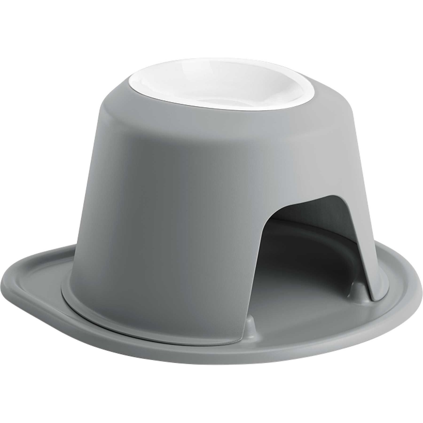WeatherTech Single High Poly Bowl Cat & Dog Pet Feeding System, Dark Grey, 32-oz/8-in
