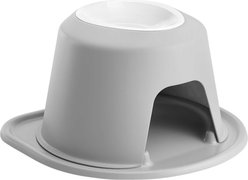 WeatherTech Single High Poly Bowl Cat & Dog Pet Feeding System, Light Grey, 32-oz/8-in