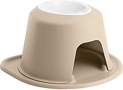 WeatherTech Single High Poly Bowl Cat & Dog Pet Feeding System, Tan, 32-oz/8-in