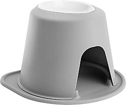WeatherTech Single High Poly Bowl Cat & Dog Pet Feeding System, Light Grey, 64-oz/10-in