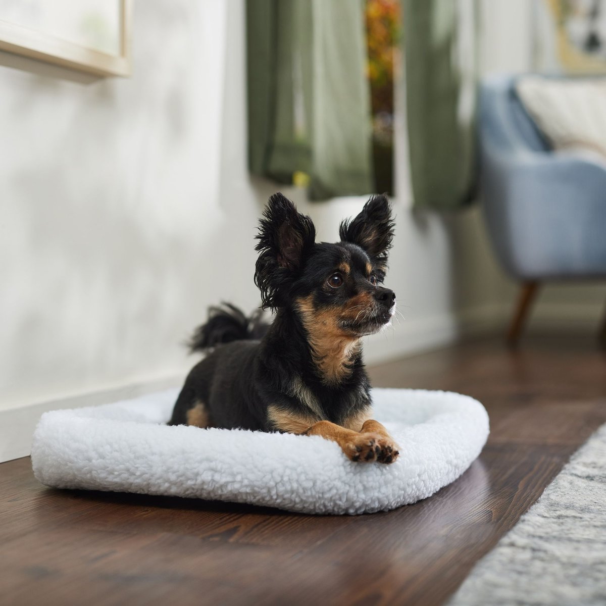 FRISCO Quilted Dog Crate Mat, Ivory, 24in