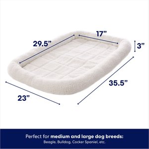 Frisco Quilted Dog Crate Mat, Ivory, 36-in