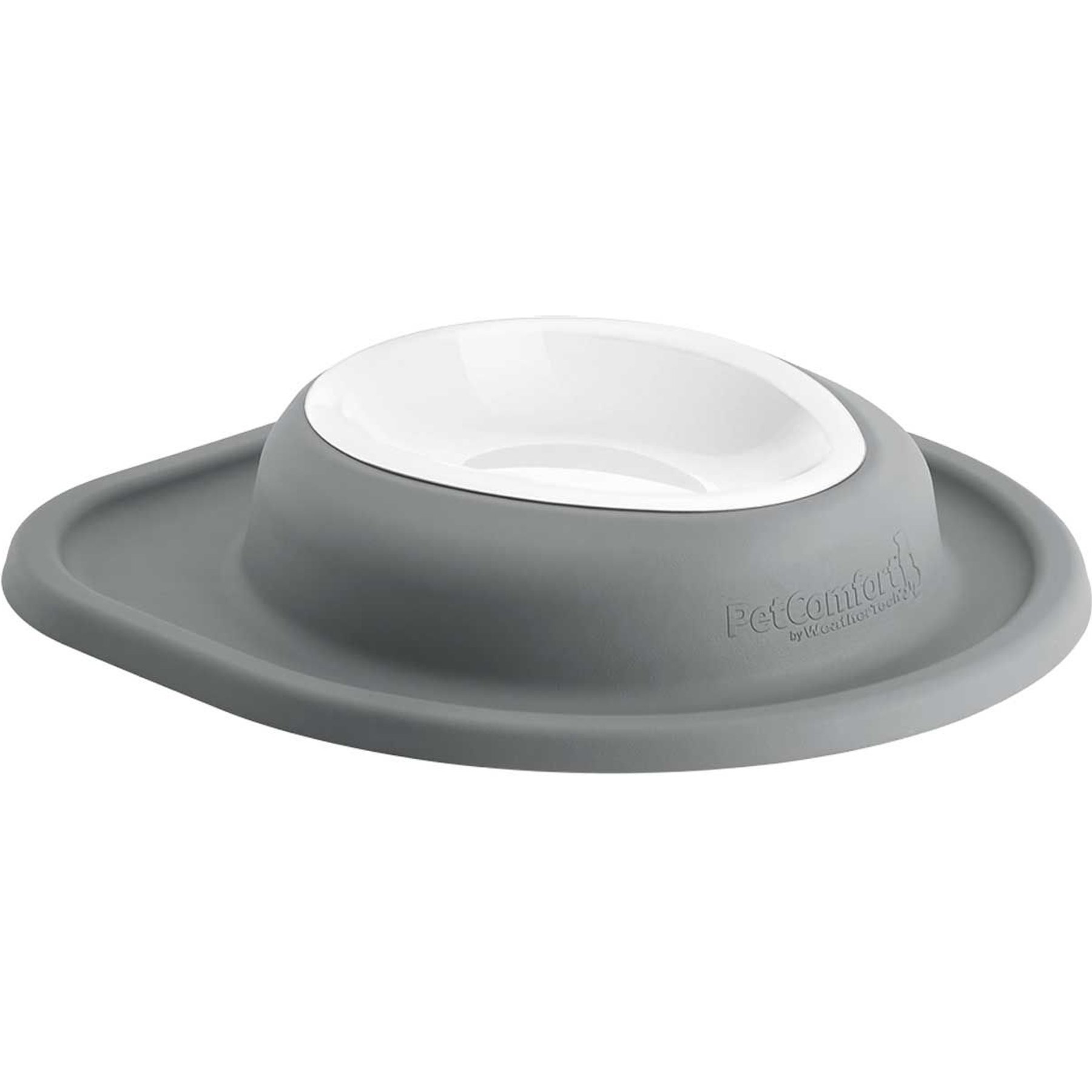 WeatherTech Single Low Poly Bowl Cat & Dog Pet Feeding System, Dark Grey, 16-oz/2-in