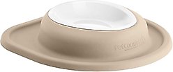 WeatherTech Single Low Poly Bowl Cat & Dog Pet Feeding System, Tan, 16-oz/2-in